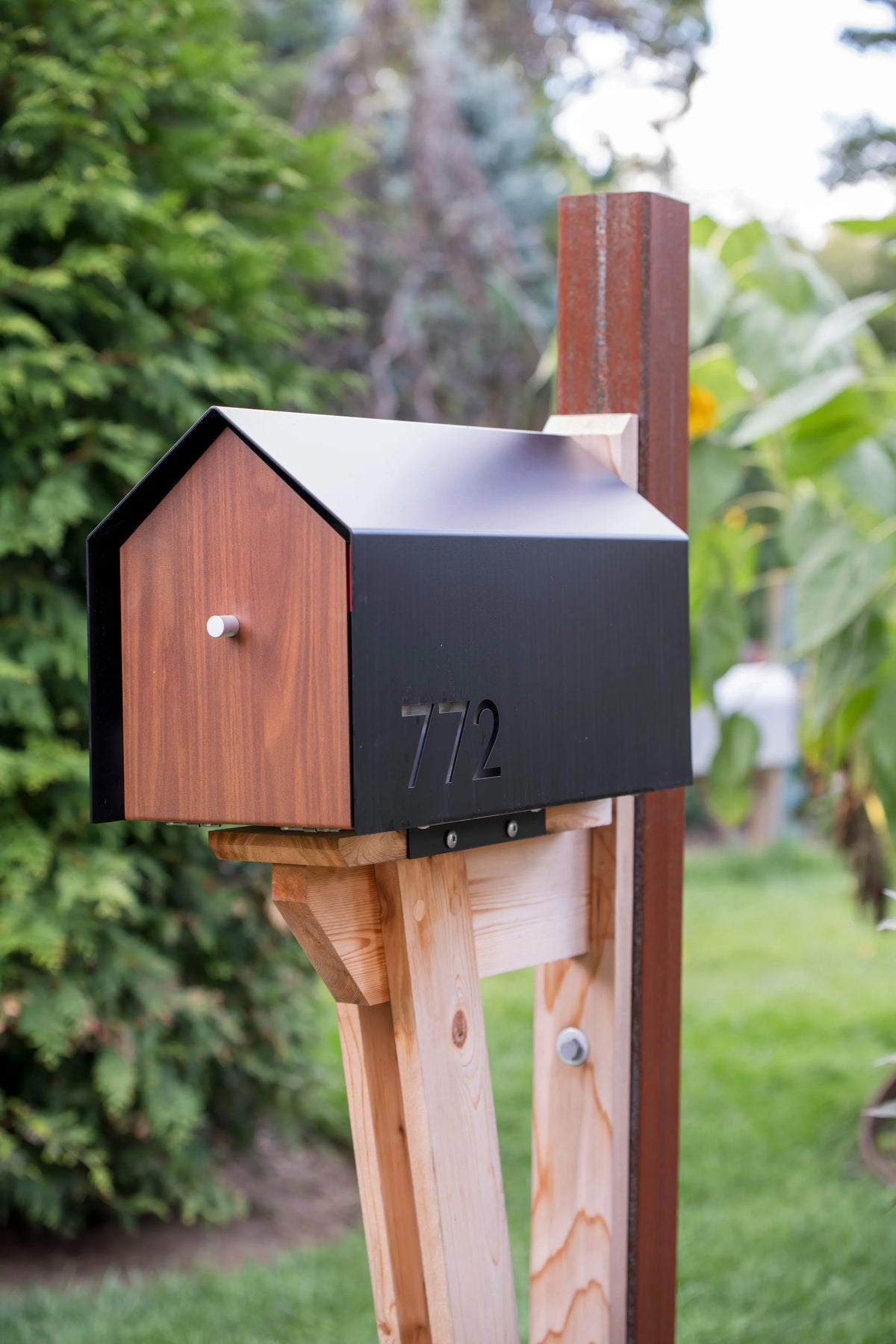 Custom handcrafted mailbox showcasing the balance between functional design and craftsmanship.