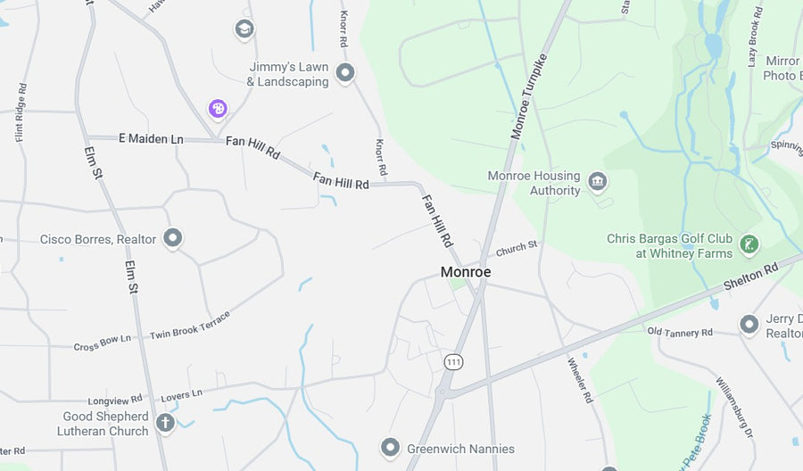 Map of Monroe, Connecticut
